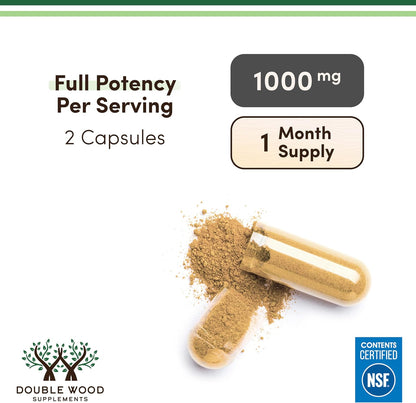 Double Wood Citrus Bergamot Supplement – NSF Certified – 1000mg, 60 Capsules