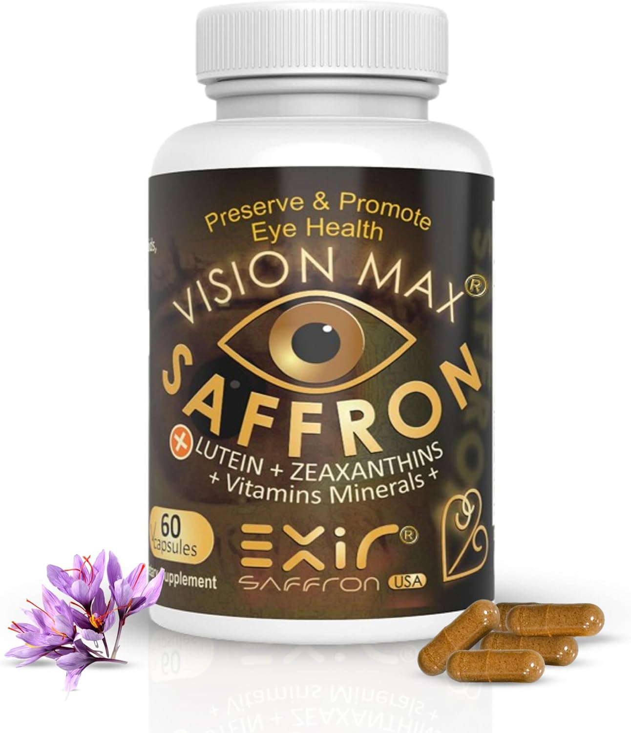 EXIR Eye Vitamins Dietary Supplement – Nutritional Support for Eye Health & Everyday Visual Wellness, 60 Capsules - görsel 1