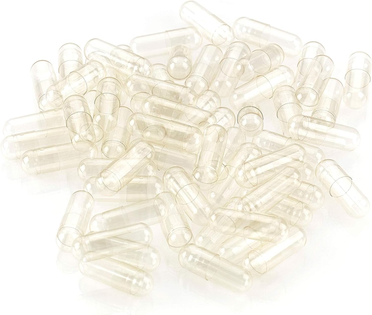 Empty Capsules Size 1 - Vegan Pullulan - 120 Count - DIY Vitamin Capsule Filling - görsel 2