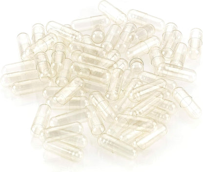 Empty Capsules Size 1 - Vegan Pullulan - 120 Count - DIY Vitamin Capsule Filling