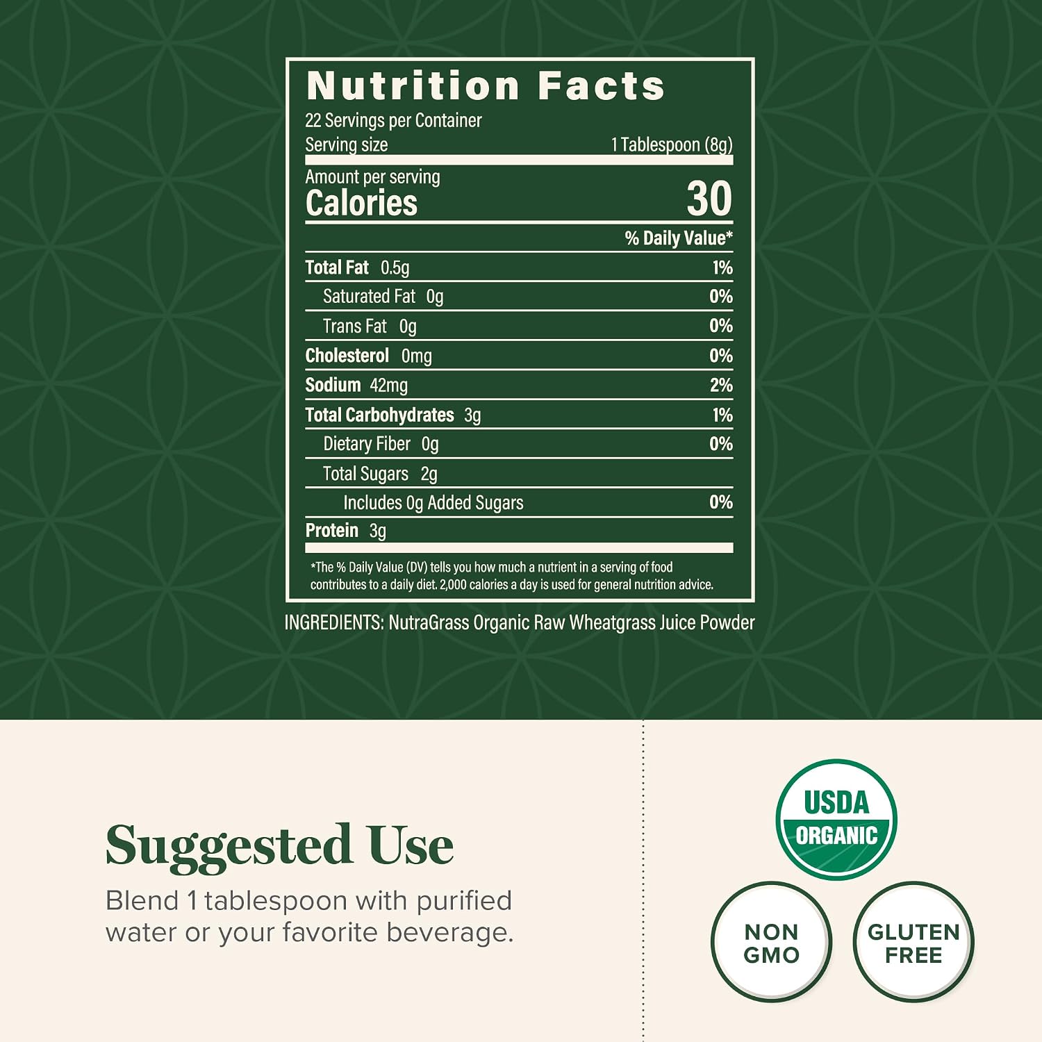 Global Healing Organic Wheatgrass Powder - Nutrient-Dense Raw Wheatgrass Juice Powder (33:1 Extract) - 180g - görsel 2
