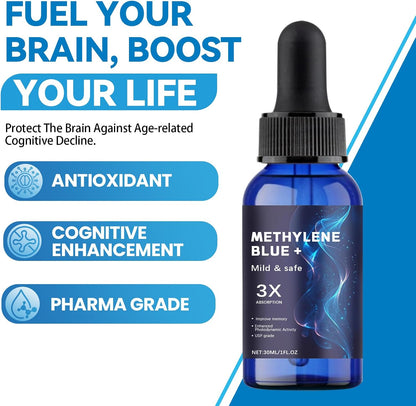 Methylene Blue Pharmaceutical Grade - USP Grade Food Supplement for Brain Health