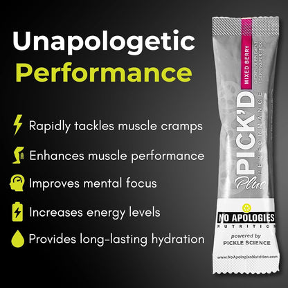Pick’d Performance Plus Supplement – 20 Servings – Supports Muscle Function, Focus, Energy and Hydration