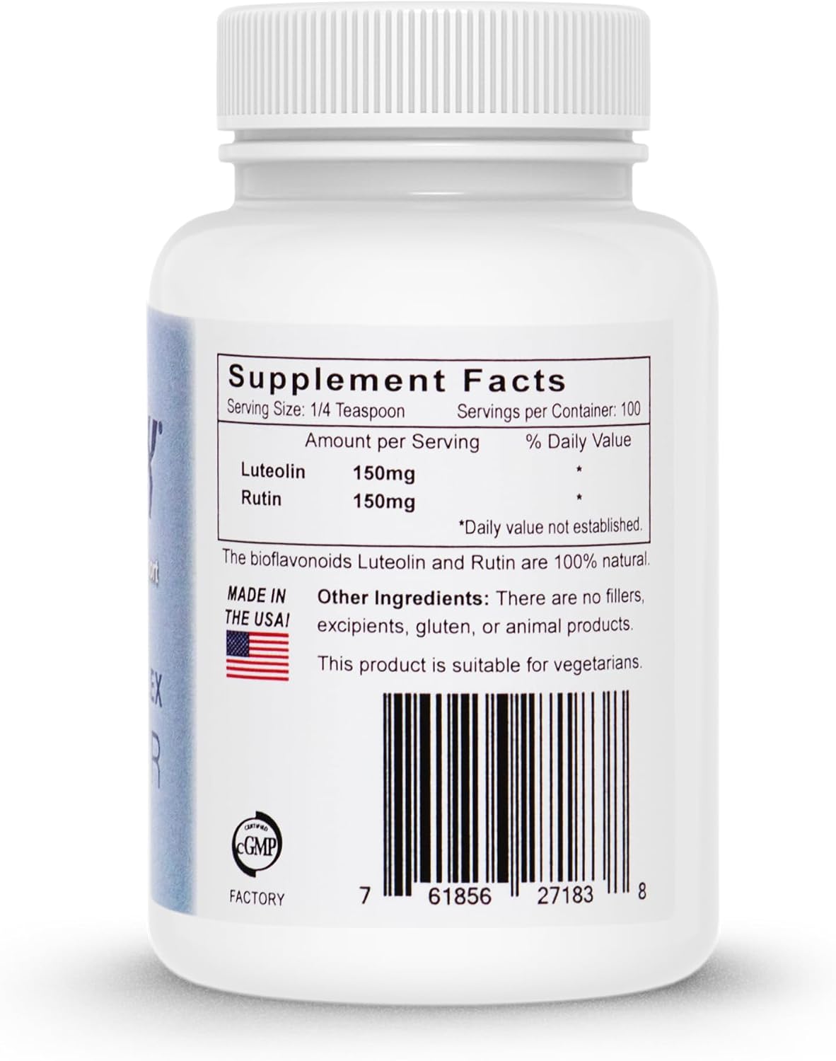 Lutimax Luteolin Complex Powder with Rutin - Nootropic Brain Supplement for Memory, Focus, and Immune Support (100 Servings) - görsel 8