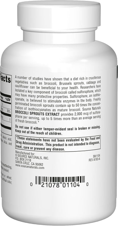 Source Naturals Broccoli Sprout Extract 250 mg - 60 Tablets
