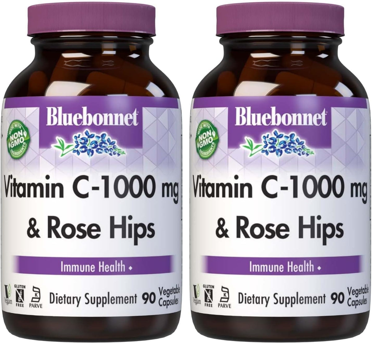 Bluebonnet Nutrition Vitamin C 1000mg with Rose Hips Vegetable Capsules - görsel 10