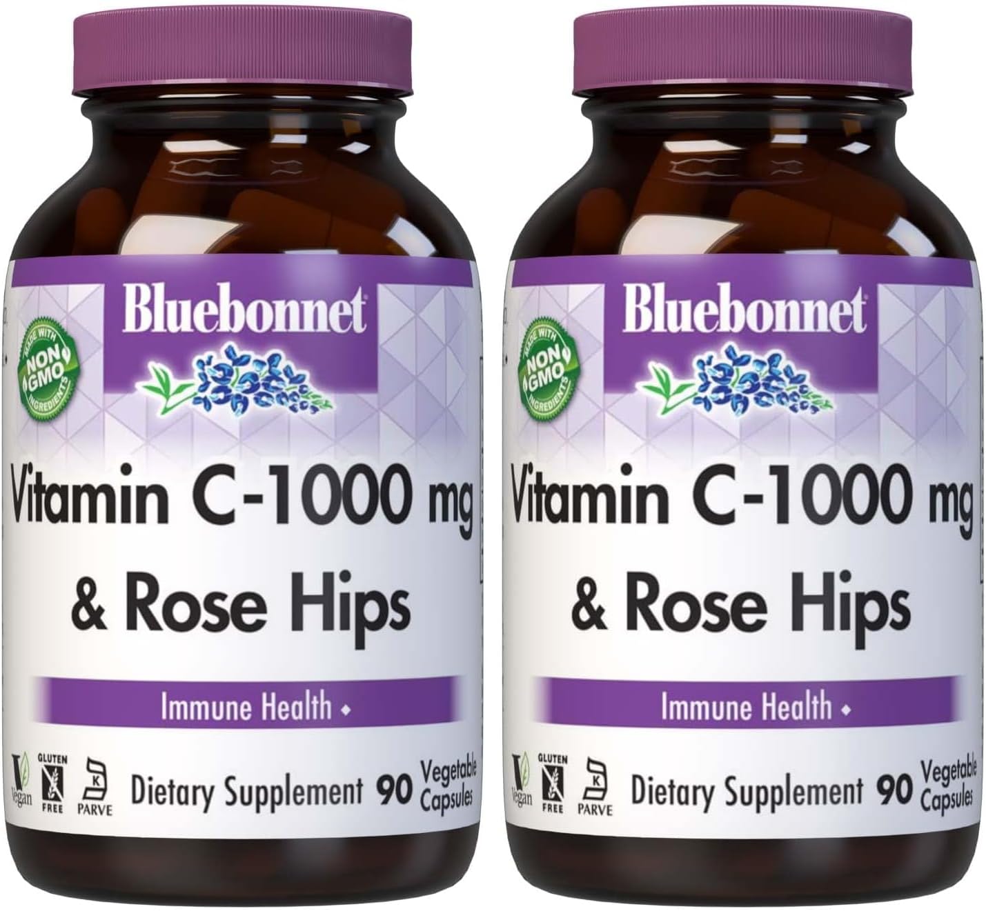Bluebonnet Nutrition Vitamin C 1000mg with Rose Hips Vegetable Capsules - görsel 10