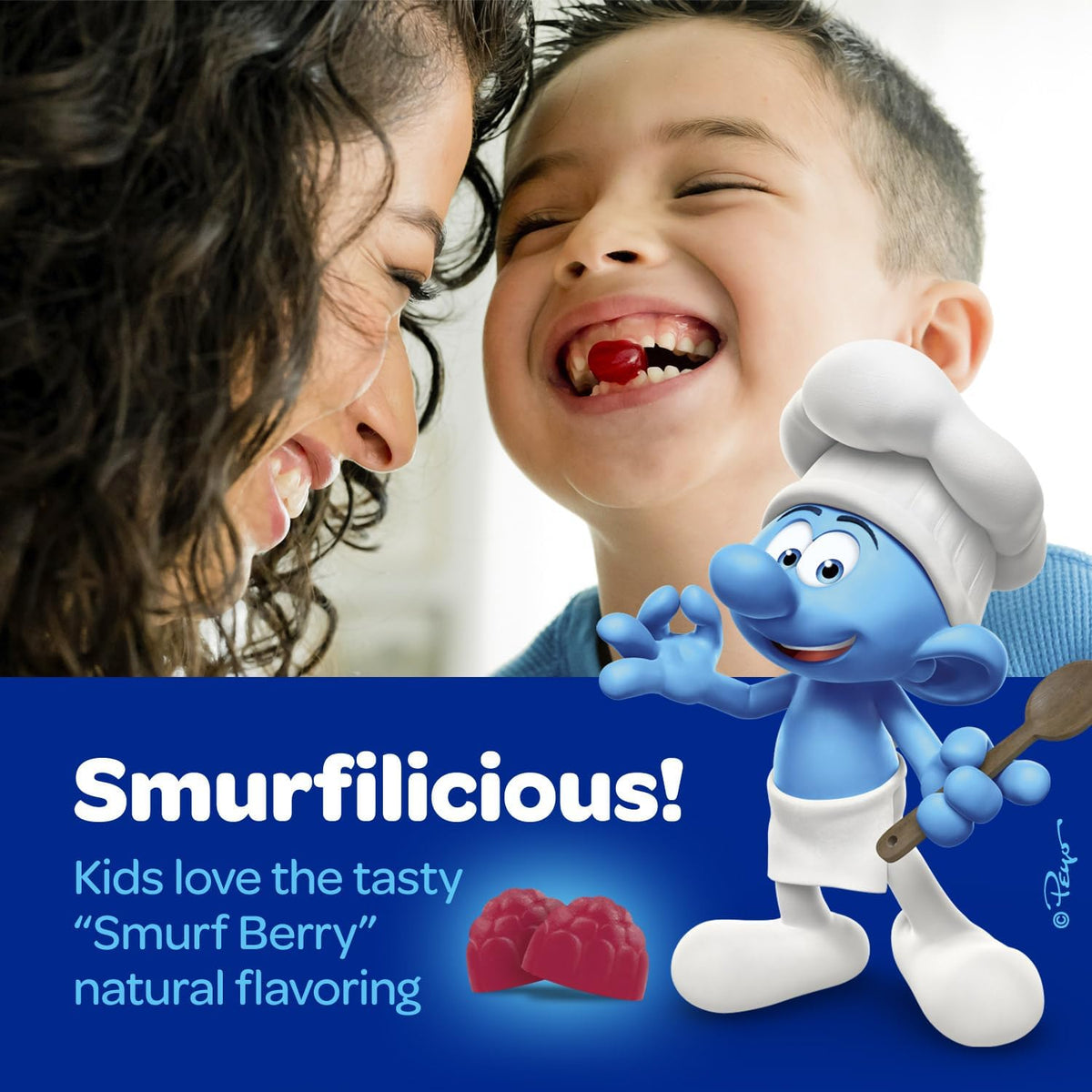 Smurfs Kids Calm Gummies - Calming Gummies with Lemon Balm & L-Theanine - Made with Real Fruit - Doctor Developed - 40 Servings - görsel 4
