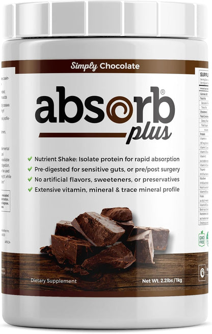 Absorb Plus Isolate Protein - Diet Supplement for Improved Gut Health, Extra Nutritional Support, Non-GMO, Gluten-Free, Lactose-Free, Casein-Free (100 g, French Vanilla)