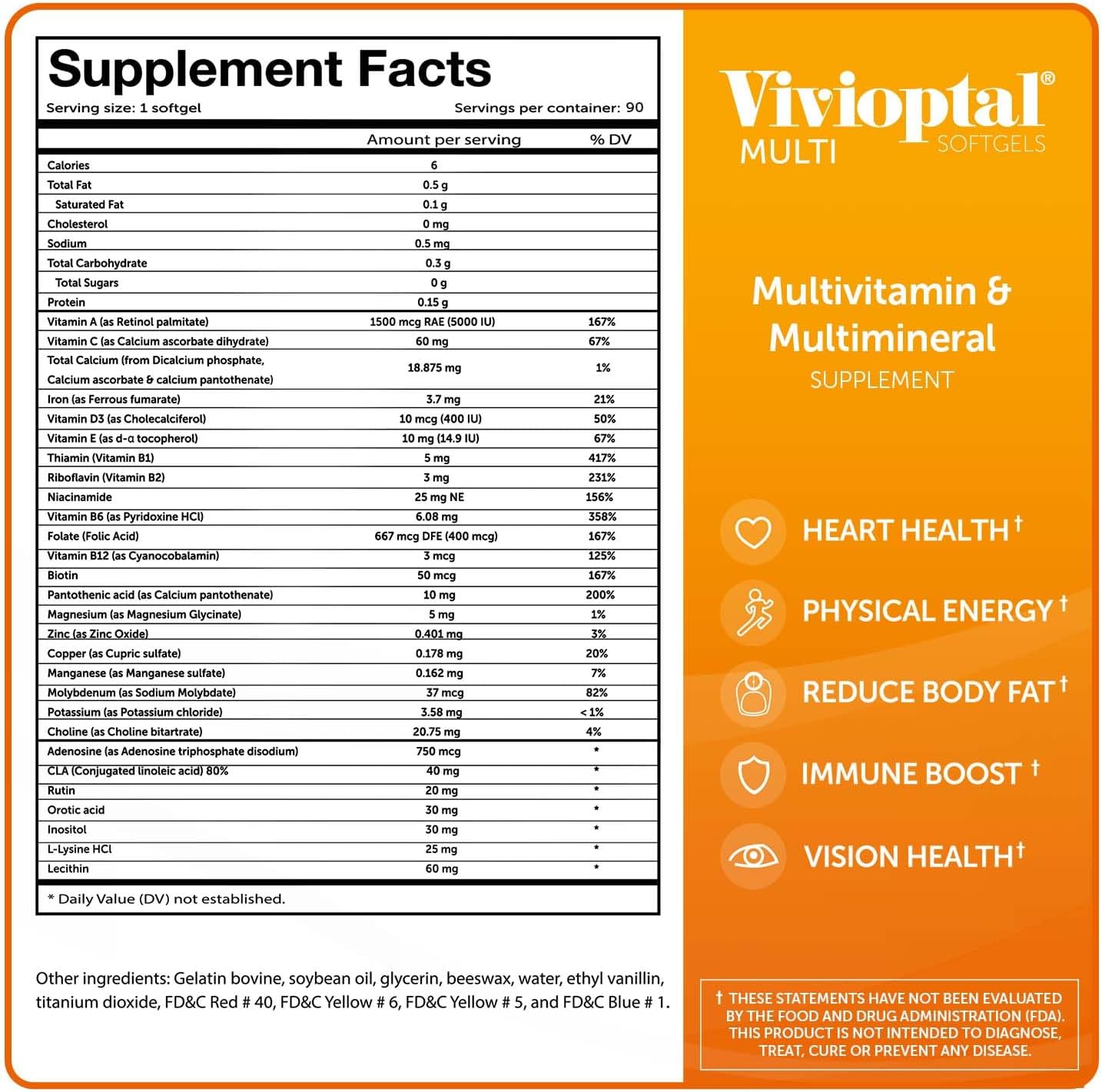 Vivioptal Multi Multivitamin and Multimineral Softgels, 90-Count (One Year Supply) - görsel 7