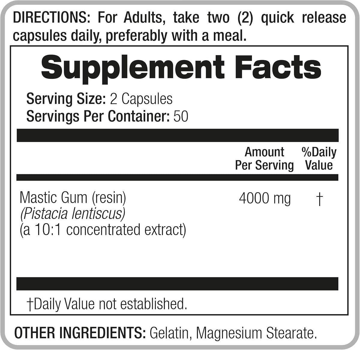 Lab - Mastic Gum - 100 Capsules - görsel 4