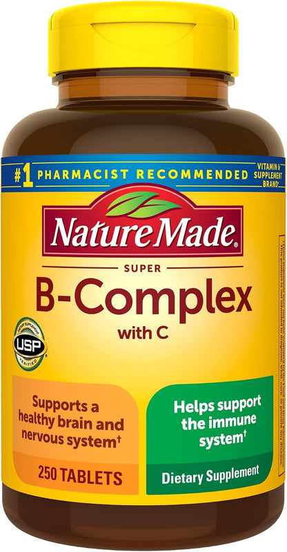 Nature Made Super B Complex with Vitamin C and Folic Acid – 250 Tablets