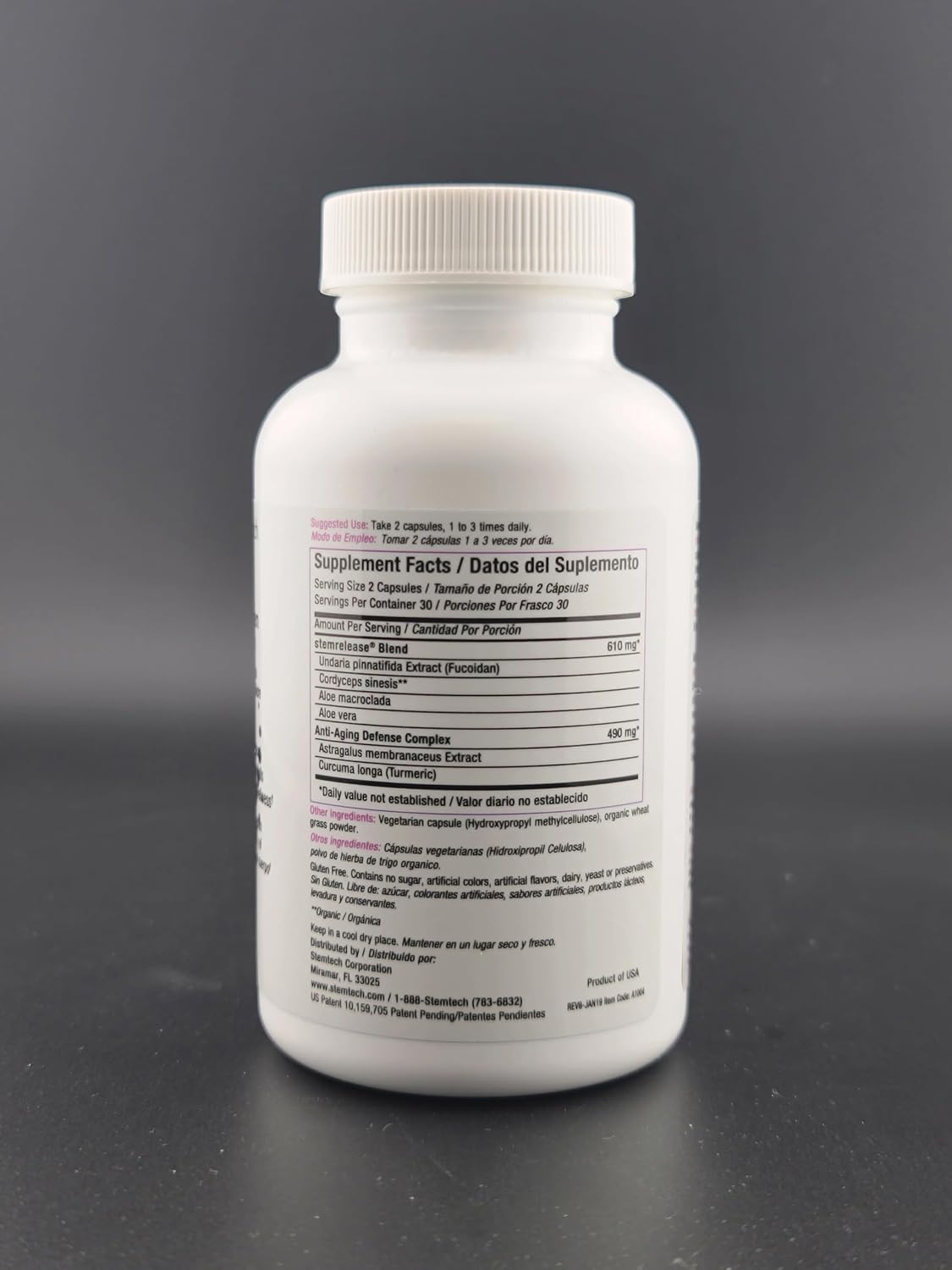 Stemrelease3 Advanced Stem Cell Nutrition for Natural Renewal and Vitality, Exclusive Blend for Supporting Telomere Health, 60 Capsules - görsel 5