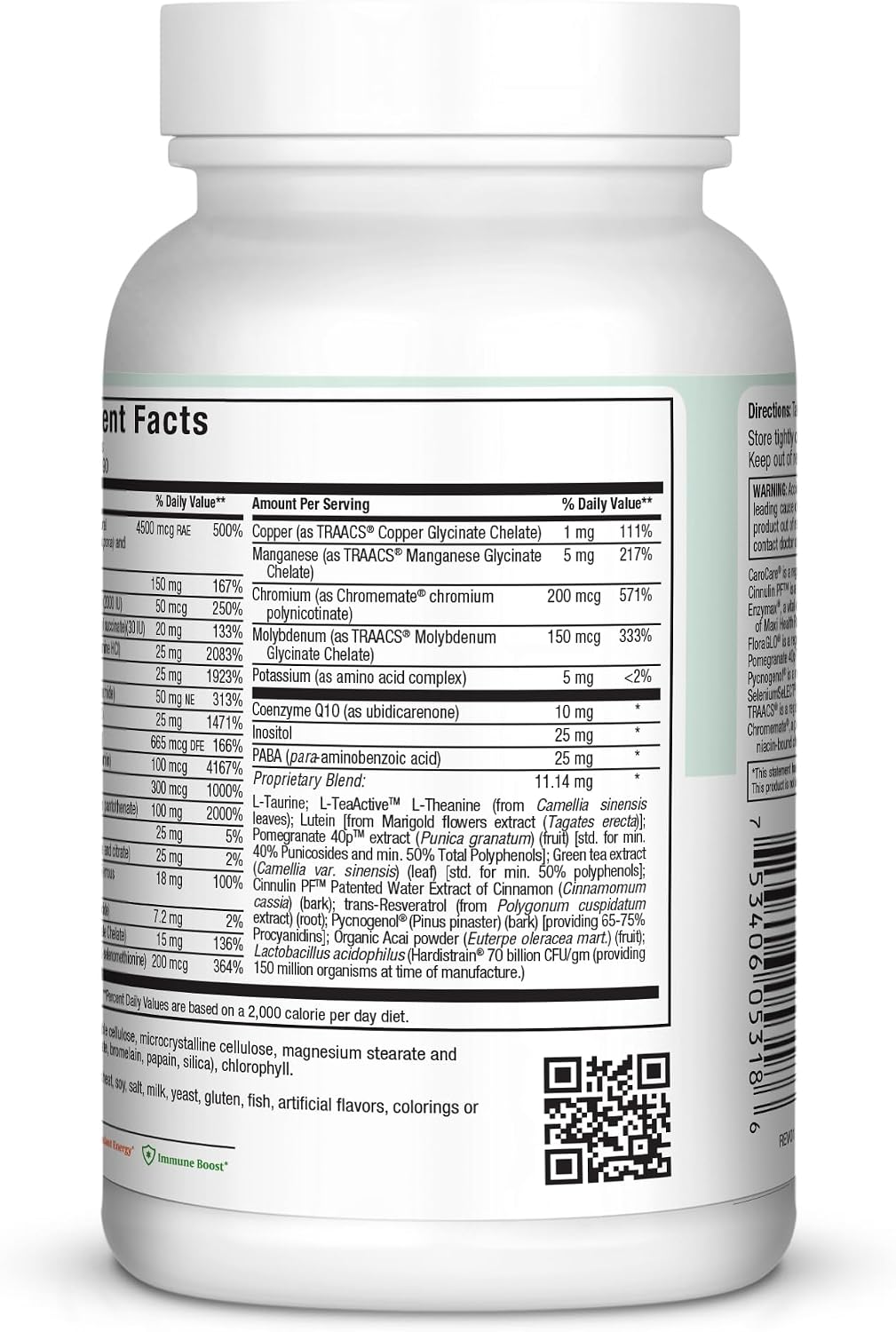 Maxi Health Multivitamin for Men and Women – Complete Daily Vitamins with Pomegranate and Green Tea – Kosher and Vegan – 180 Capsules - görsel 3