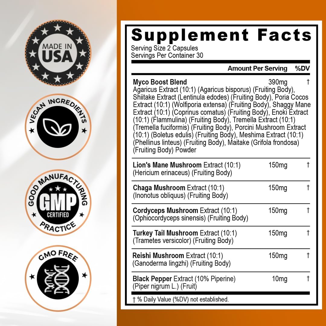 Vitamax MycoBoost Mushroom Blend – Focus and Energy - görsel 5