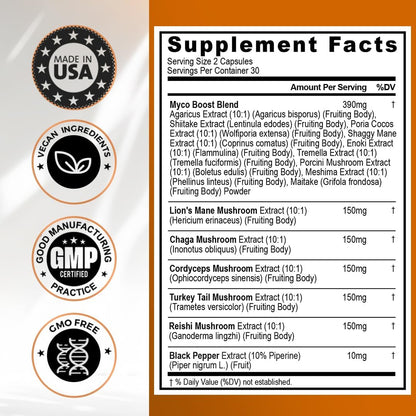 Vitamax MycoBoost Mushroom Blend – Focus and Energy