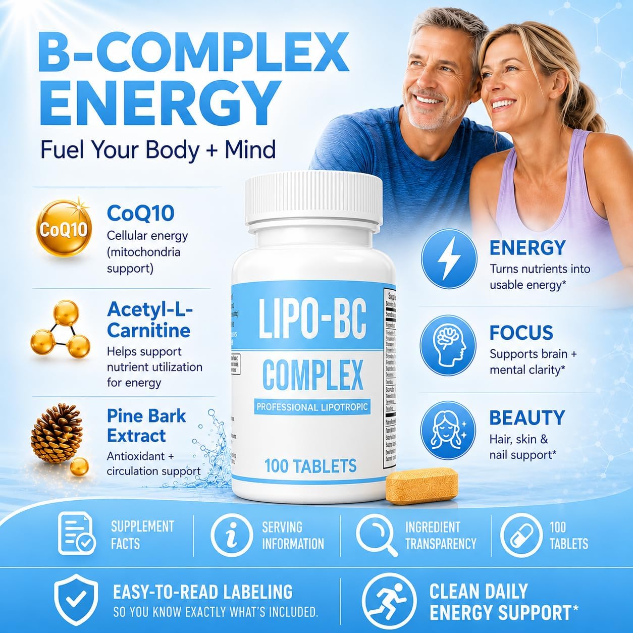 Lipo BC Complex, 200 Tablets (2-Pack) - görsel 8