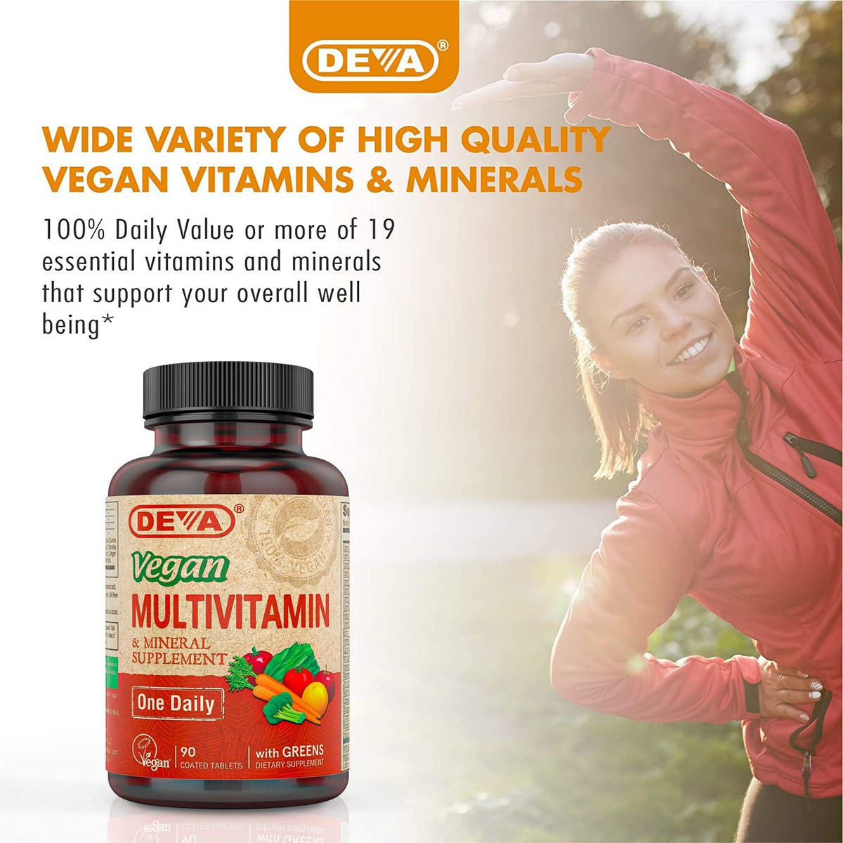 DEVA Vegan Multivitamin & Mineral Supplement with Iron - 2-Pack (180 Coated Tablets) - görsel 9