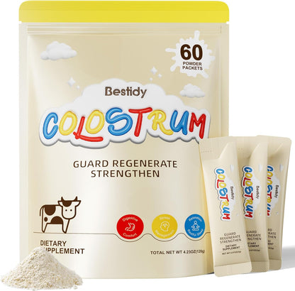 Bestidy Bovine Colostrum Powder – Natural Superfood for Gut Health, Hair Growth & Beauty (60 Servings, 120g)
