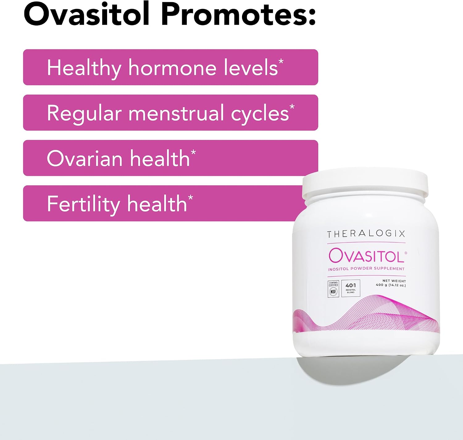 Theralogix Ovasitol Inositol Canister + Berberine Enhanced Absorption Bundle, 400g & 90 Capsules (Pack of 2) - görsel 2