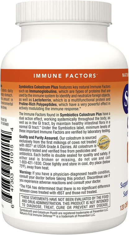 Symbiotics Colostrum Plus® Chewables, Orange Creme, 120 Chewable Tabs