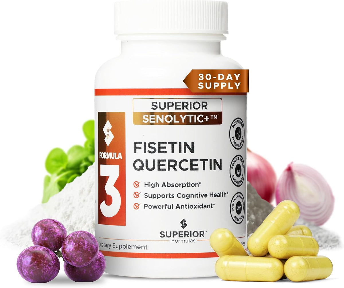 Superior SENOLYTIC+ | Fisetin-Quercetin Complex | Liposomal Delivery | Physician-Formulated - görsel 1
