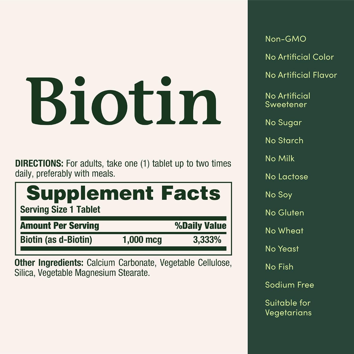 Nature's Bounty Biotin 1000 mcg, 100 Tablets - görsel 5