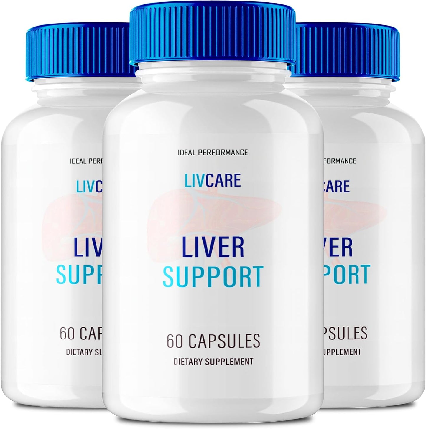 LivCare Capsules, Official LivCare Advanced Supplement Pills - Maximum Strength, All-Natural Pills for Overall Health & Wellbeing (3 Pack) - görsel 1