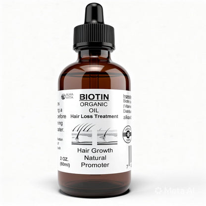 Biotin Pure Organic Oil Hair Treatment with Peanut Oil and Silica