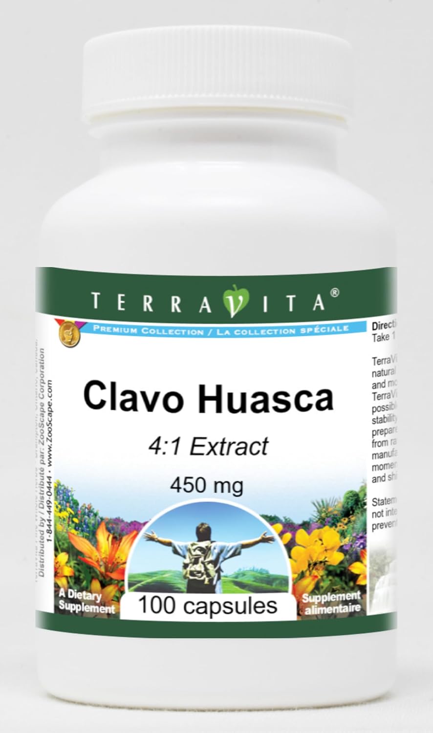 Clavo Huasca 4:1-450 mg (100 Capsules, ZIN: 519784) - görsel 1