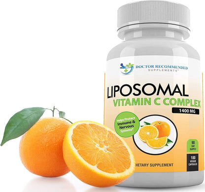 Liposomal Vitamin C 1400mg Per Serving - 180 Vegetable Capsules