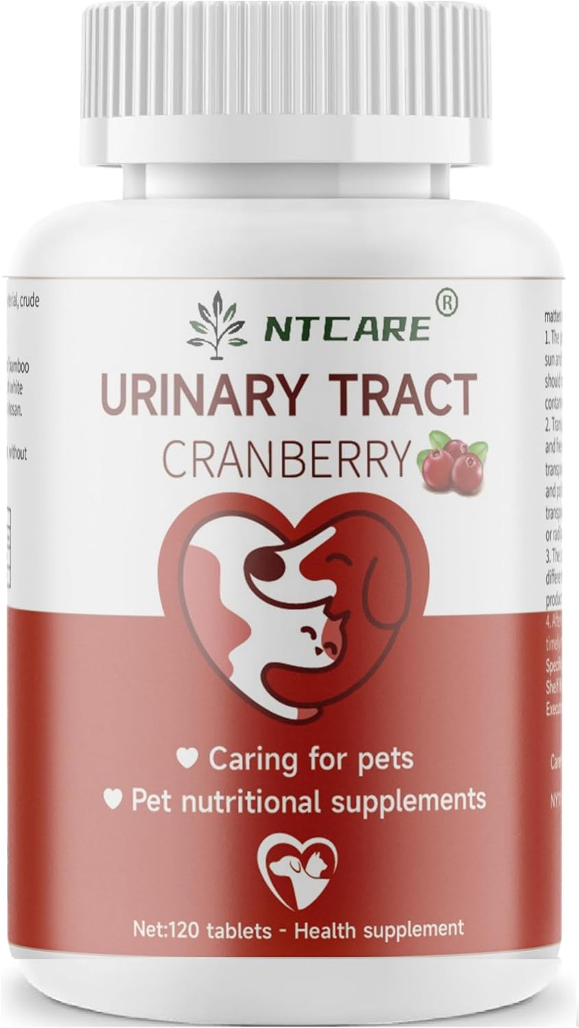 Cranberry for Dogs and Cats - Urinary Tract & Bladder Health Support - 120 Tablets - görsel 1