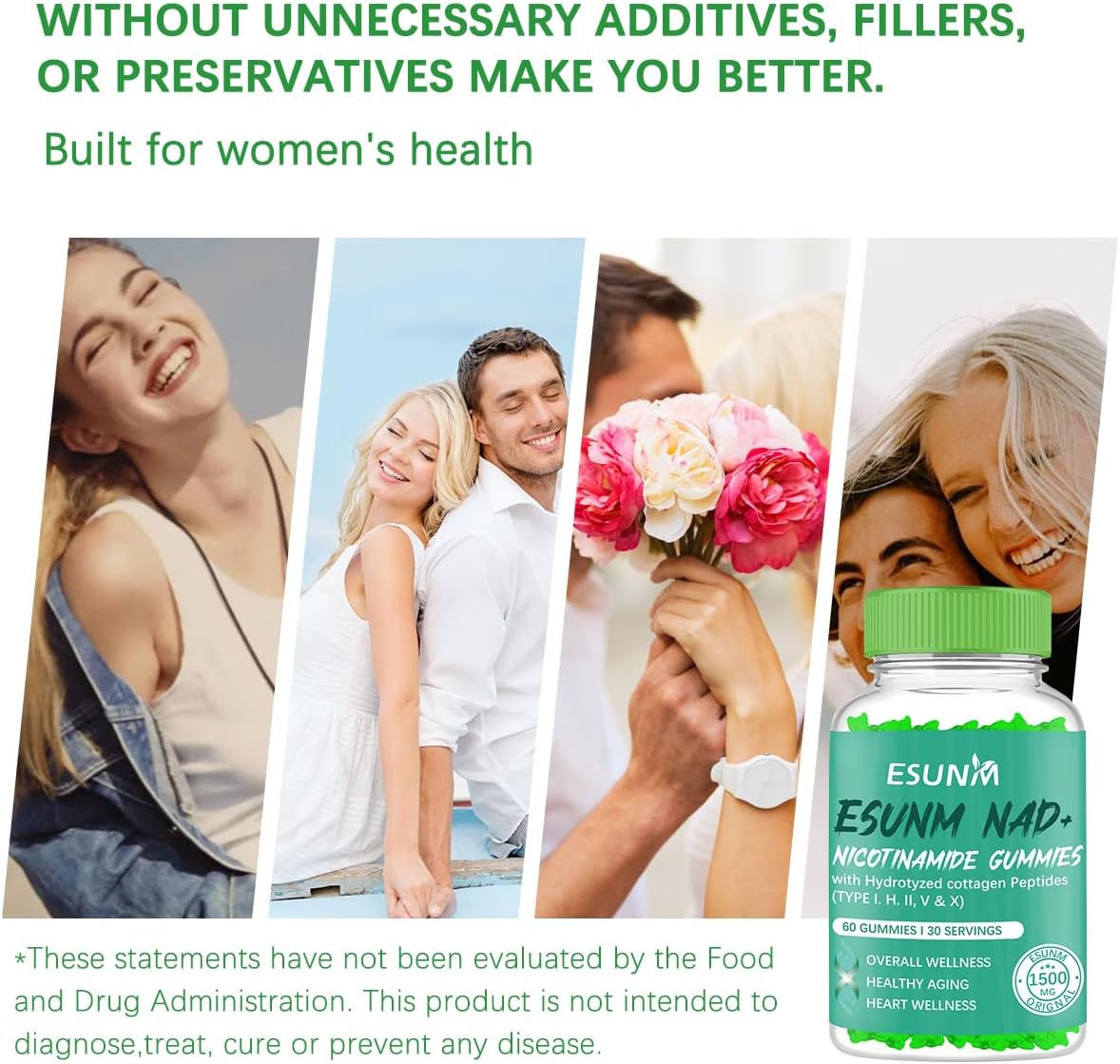ESUNM Nicotinamide Riboside Gummies with Resveratrol – 60 Gummies - görsel 6