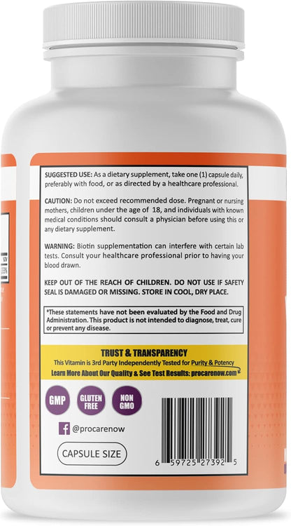 ProCare Health Biotin 10,000mcg 120 Capsules