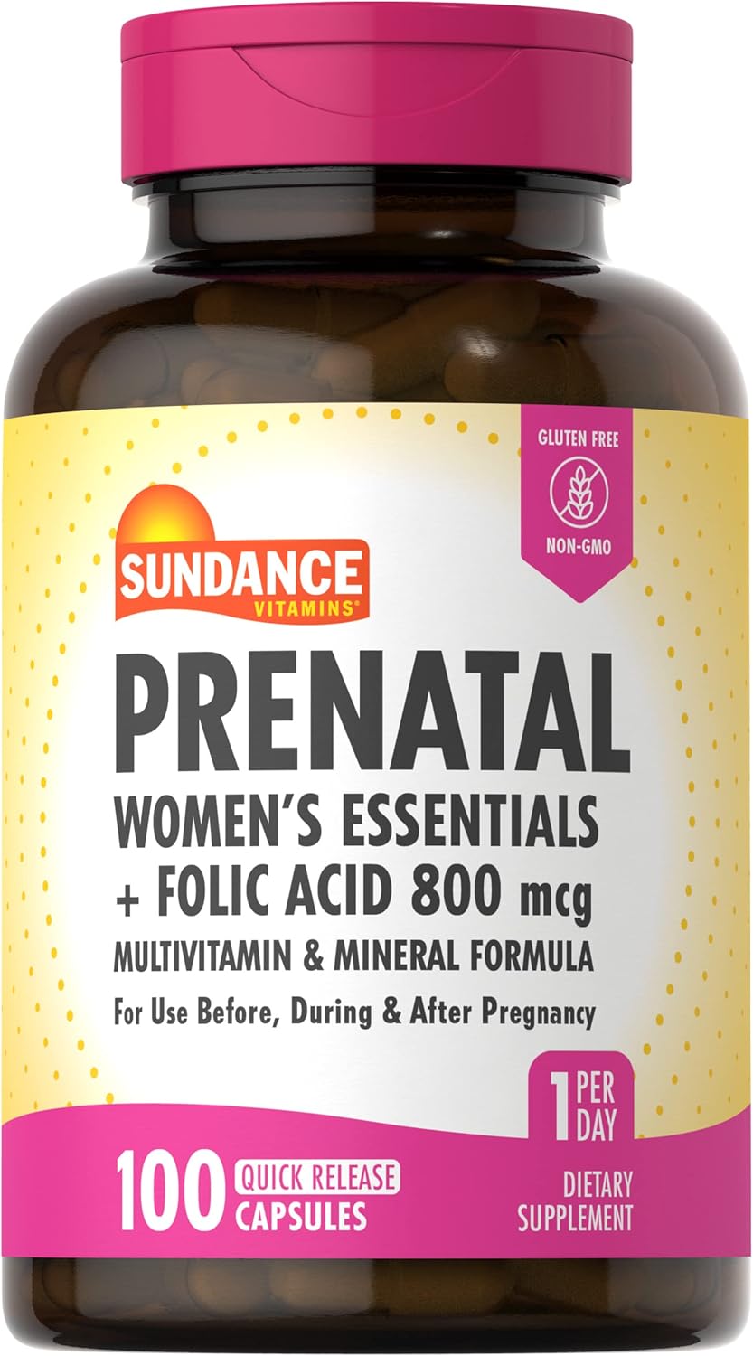 Sundance Prenatal Multivitamin with Folic Acid (800 mcg) – 100 Quick-Release Capsules - görsel 1