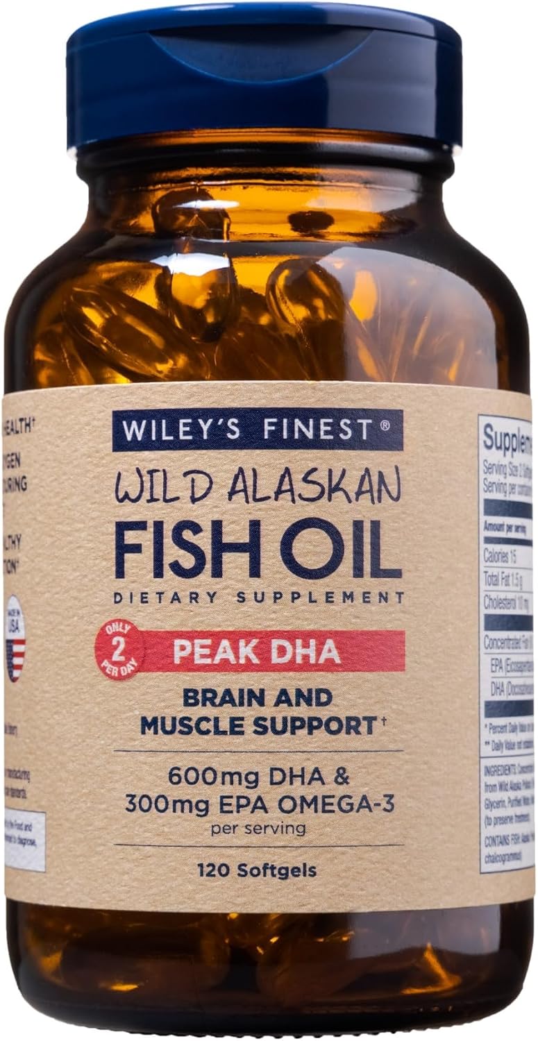 Wiley's Finest Wild Alaskan Fish Oil Peak DHA – 900mg EPA and DHA Omega-3s – 180 Softgels (90 Servings) - görsel 7