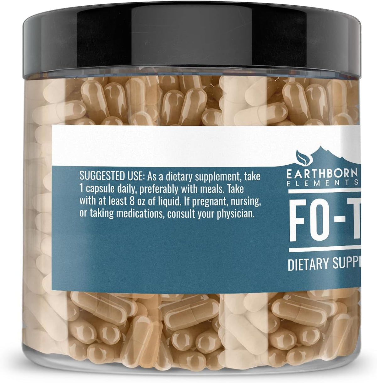 Earthborn Elements Fo-Ti Extract 200 Capsules, Pure & Undiluted, No Additives - görsel 3
