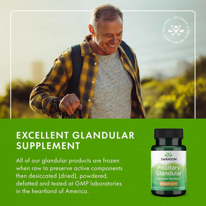 Swanson Raw Pituitary Glandular 80 mg 60 Capsules (2 Pack)