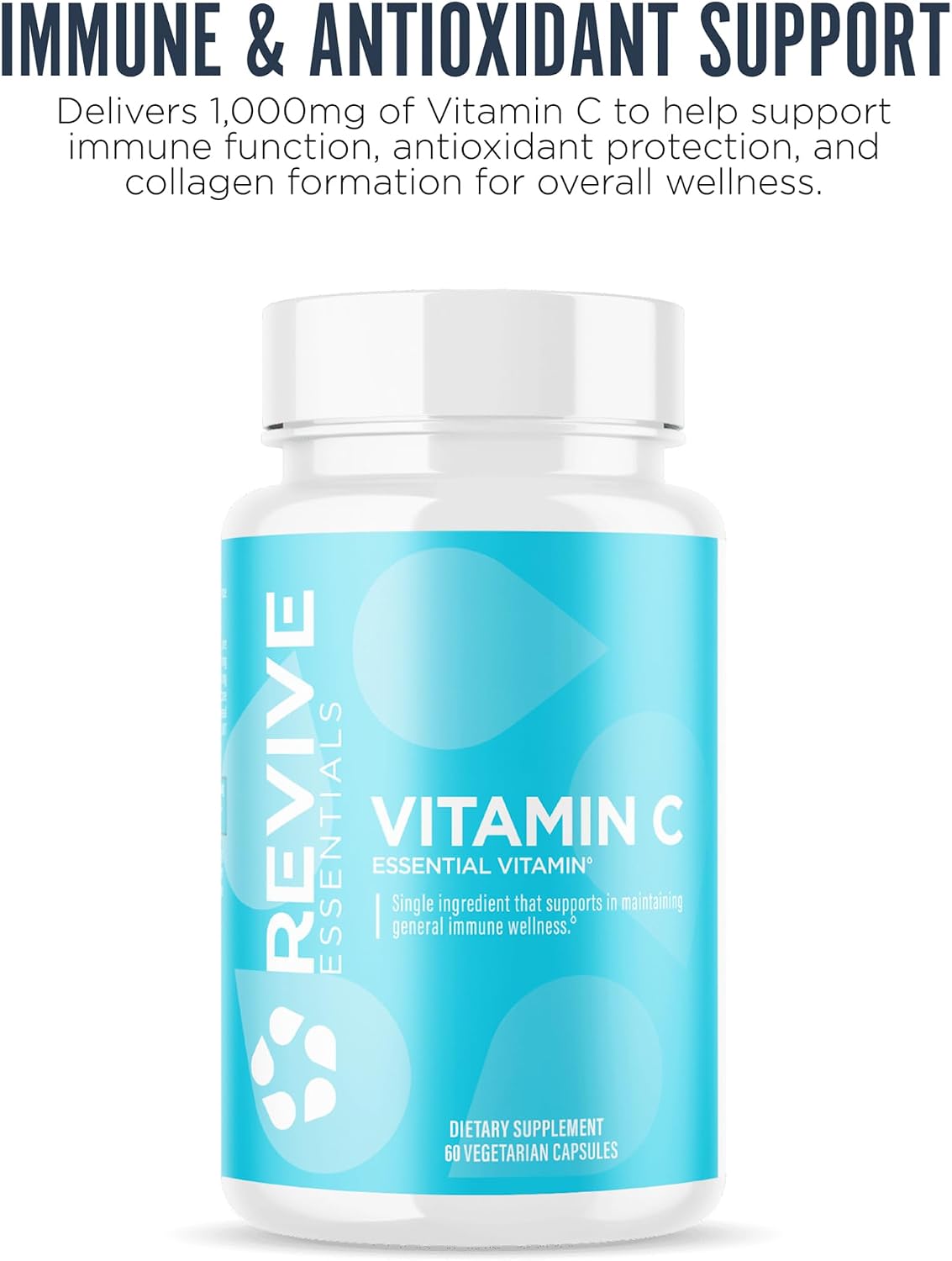 Revive MD Vitamin C 1000mg - High-Potency Ascorbic Acid Supplement for Immune Support & Antioxidant Health - Non-GMO, No Fillers (200 Vegetarian Capsules) - görsel 3