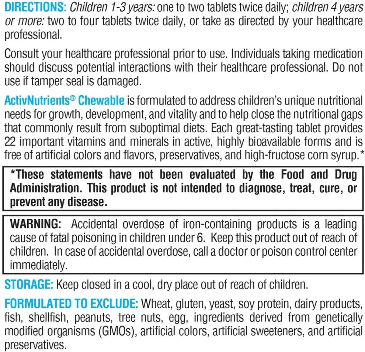 XYMOGEN ActivNutrients Chewable - Children's Multivitamin with Antioxidants - Mixed Berry - 120 Count - görsel 5