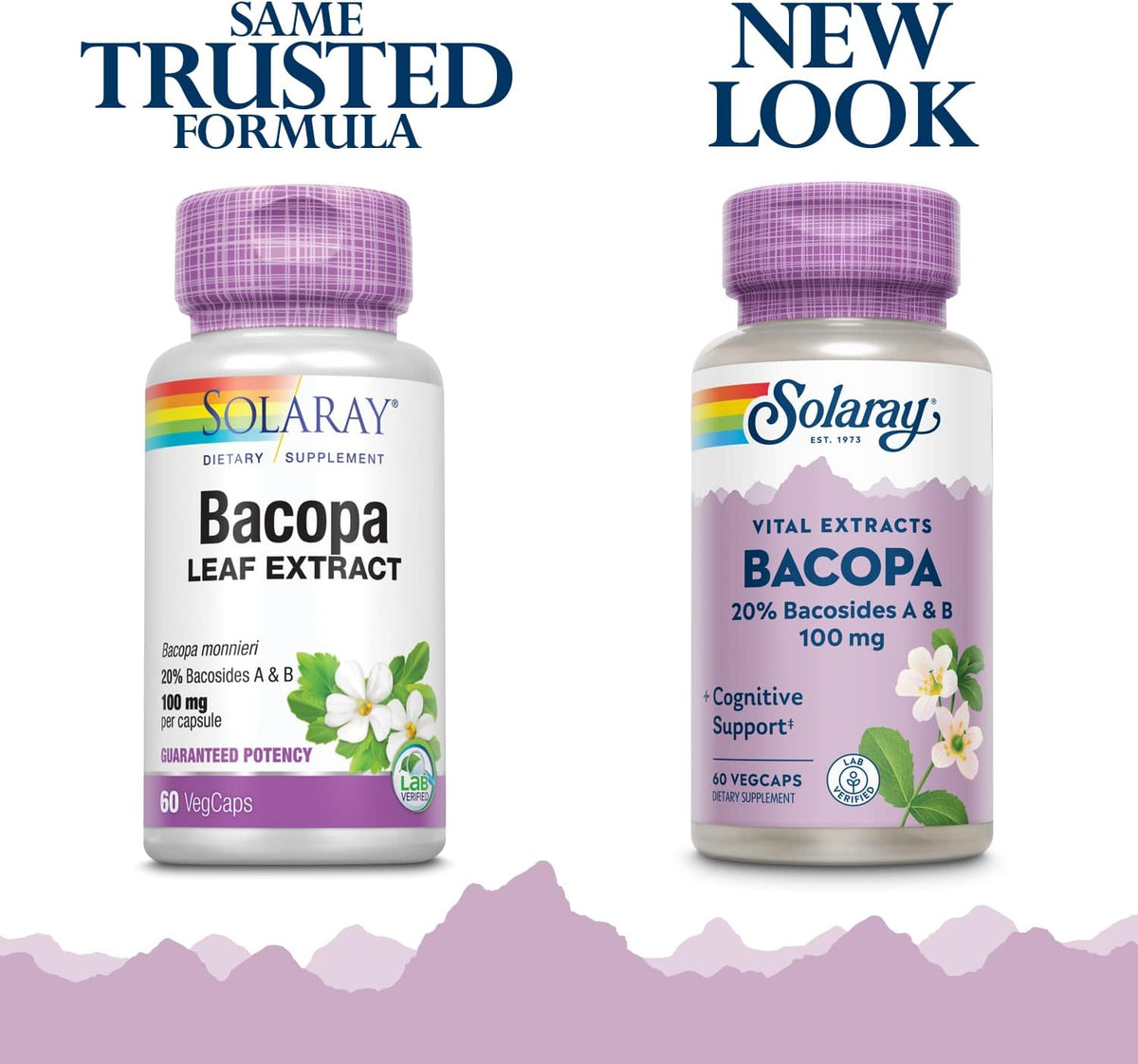 SOLARAY Bacopa Ayurvedic Herbs – 100 mg, 60 Capsules - görsel 2