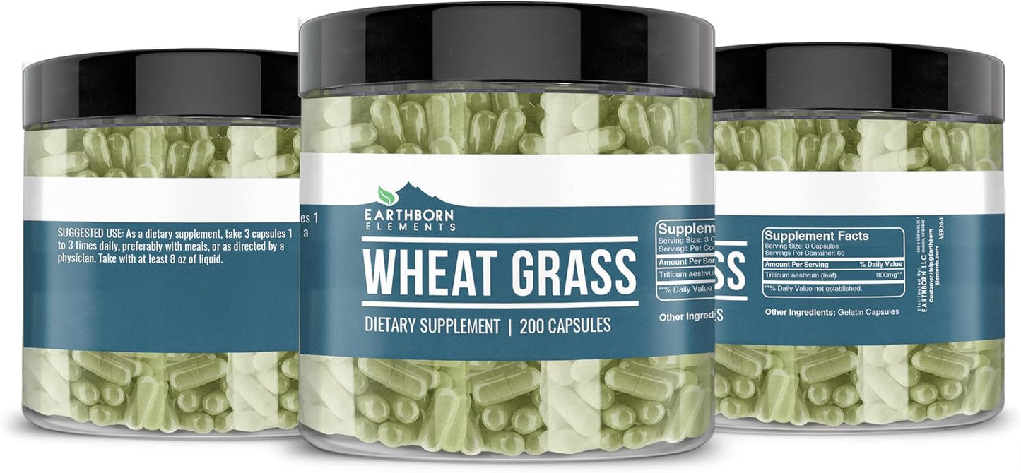 Earthborn Elements Wheat Grass 200 Capsules - görsel 4