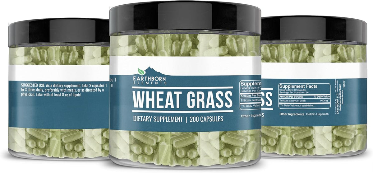 Earthborn Elements Wheat Grass 200 Capsules - görsel 4