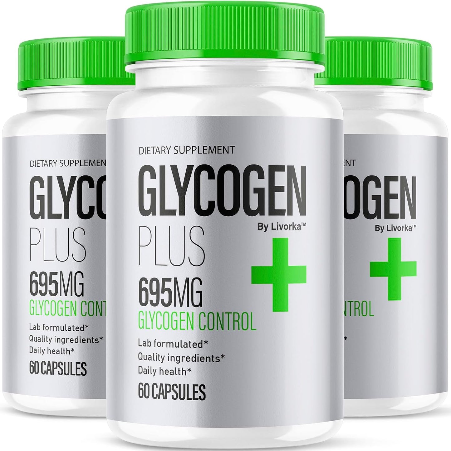 (3 Pack) Glycogen Plus Capsules - Official Advanced Glycogen Support Capsules - Maximum Strength, All-Natural Formula for Overall Health and Wellbeing, 180 Capsules for 3 Months - görsel 1