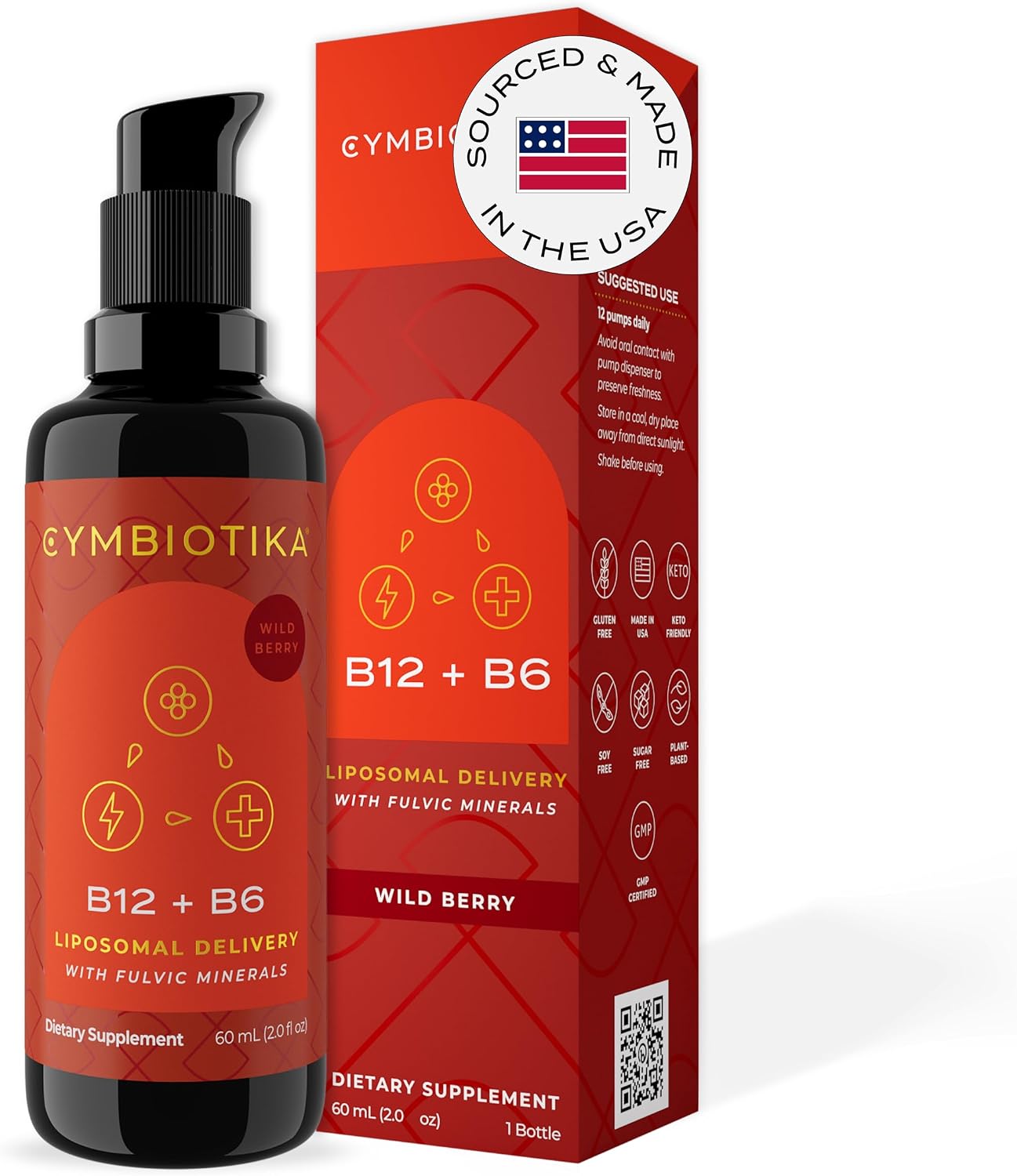 CYMBIOTIKA Liposomal Vitamin B12 Liquid Supplement – 1250 mcg - görsel 1