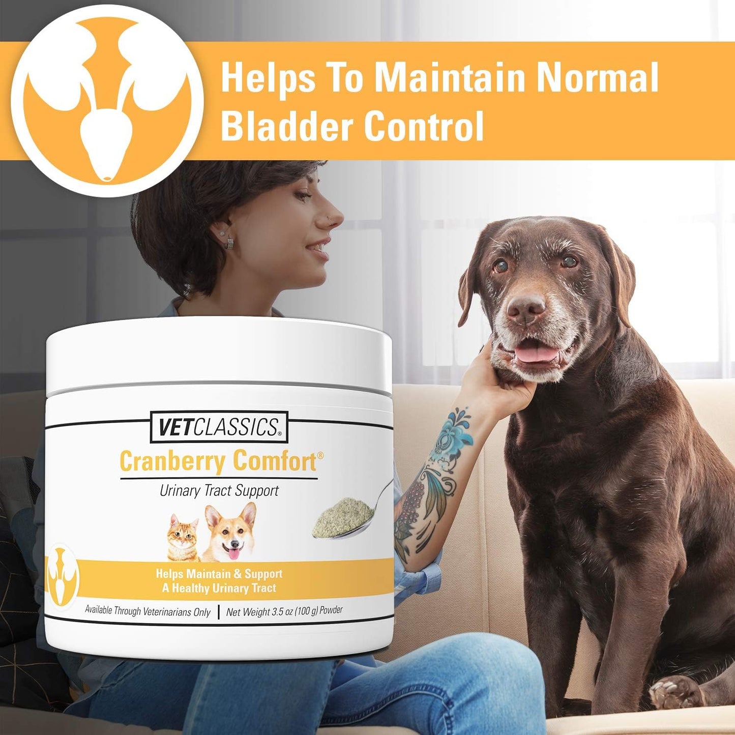 Cranberry Comfort Urinary Tract Pet Supplement for Dogs and Cats, 3.5 oz Powder - görsel 3