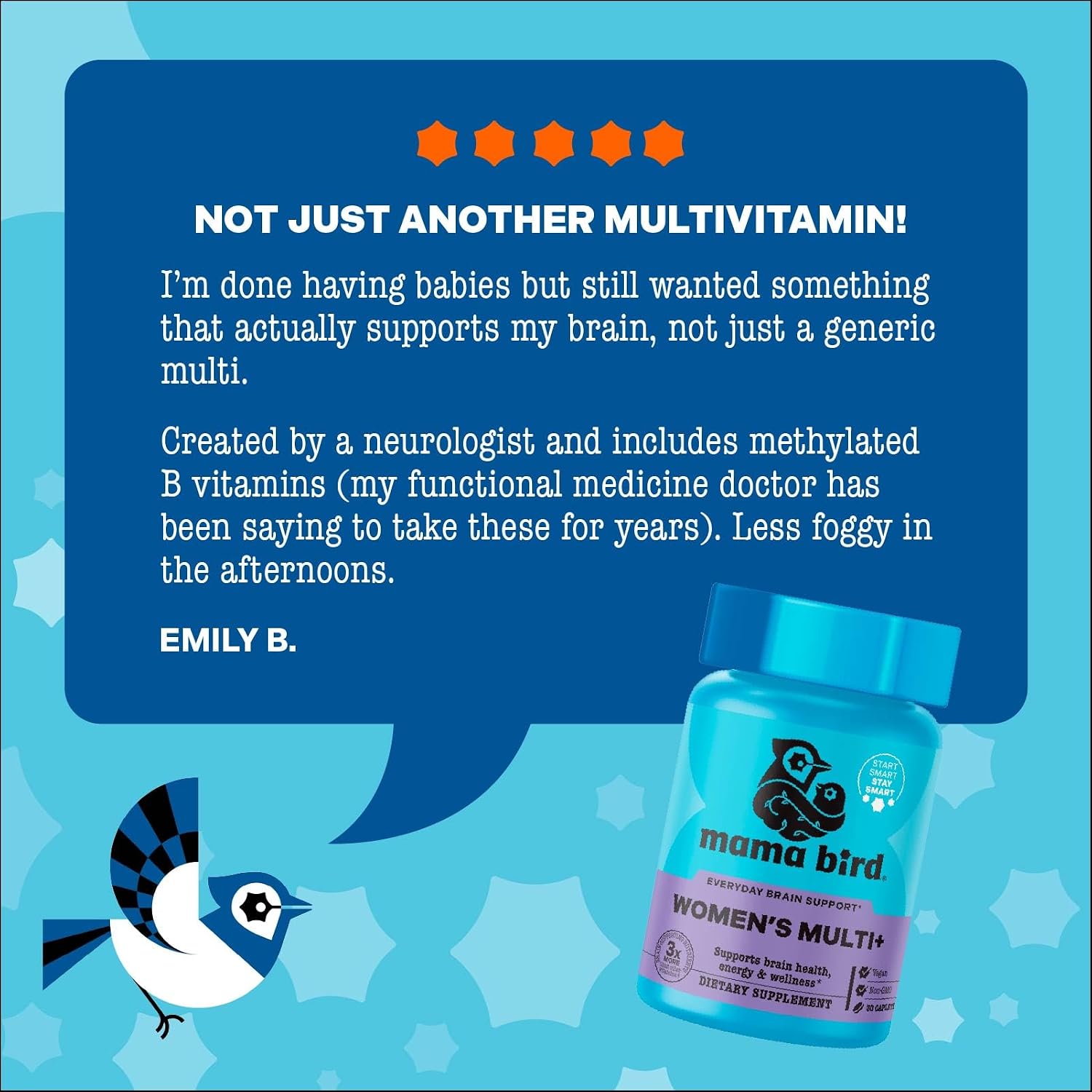 Mama Bird Women's Multi+ (30 Days Supply) - Multivitamin with Methylfolate, B6, B12, and Organic Antioxidants - görsel 8