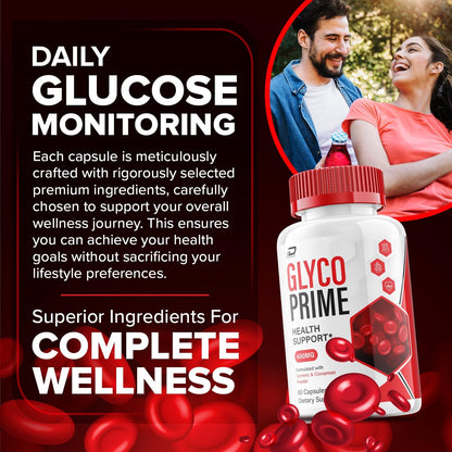 Glyco Prime Capsules – GlycoPrime Advanced Supplement, All Natural Formula to Maintain Healthy Levels, Maximum Strength, Reviews (2 Pack - 120 Capsules)