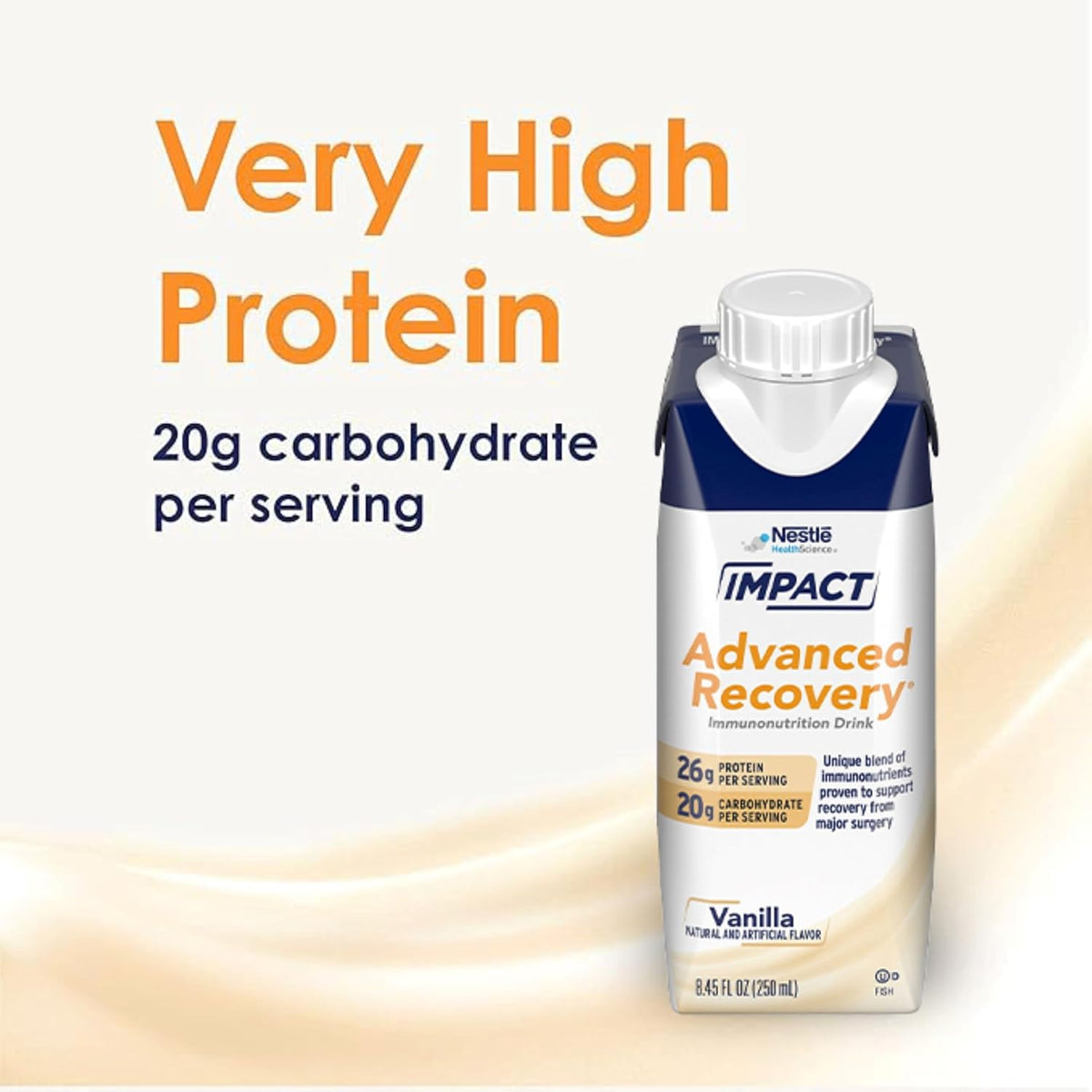 Nestle Impact Advanced Recovery Immunonutrition Drink, Vanilla, 250 ml (10 Ct) - görsel 4