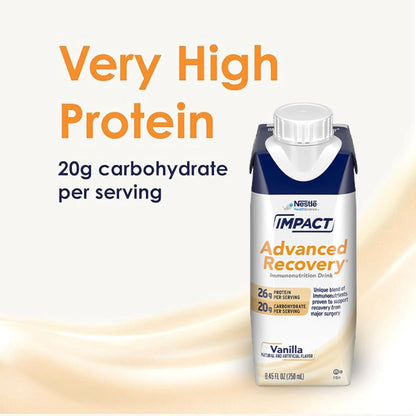 Nestle Impact Advanced Recovery Immunonutrition Drink, Vanilla, 250 ml (10 Ct)